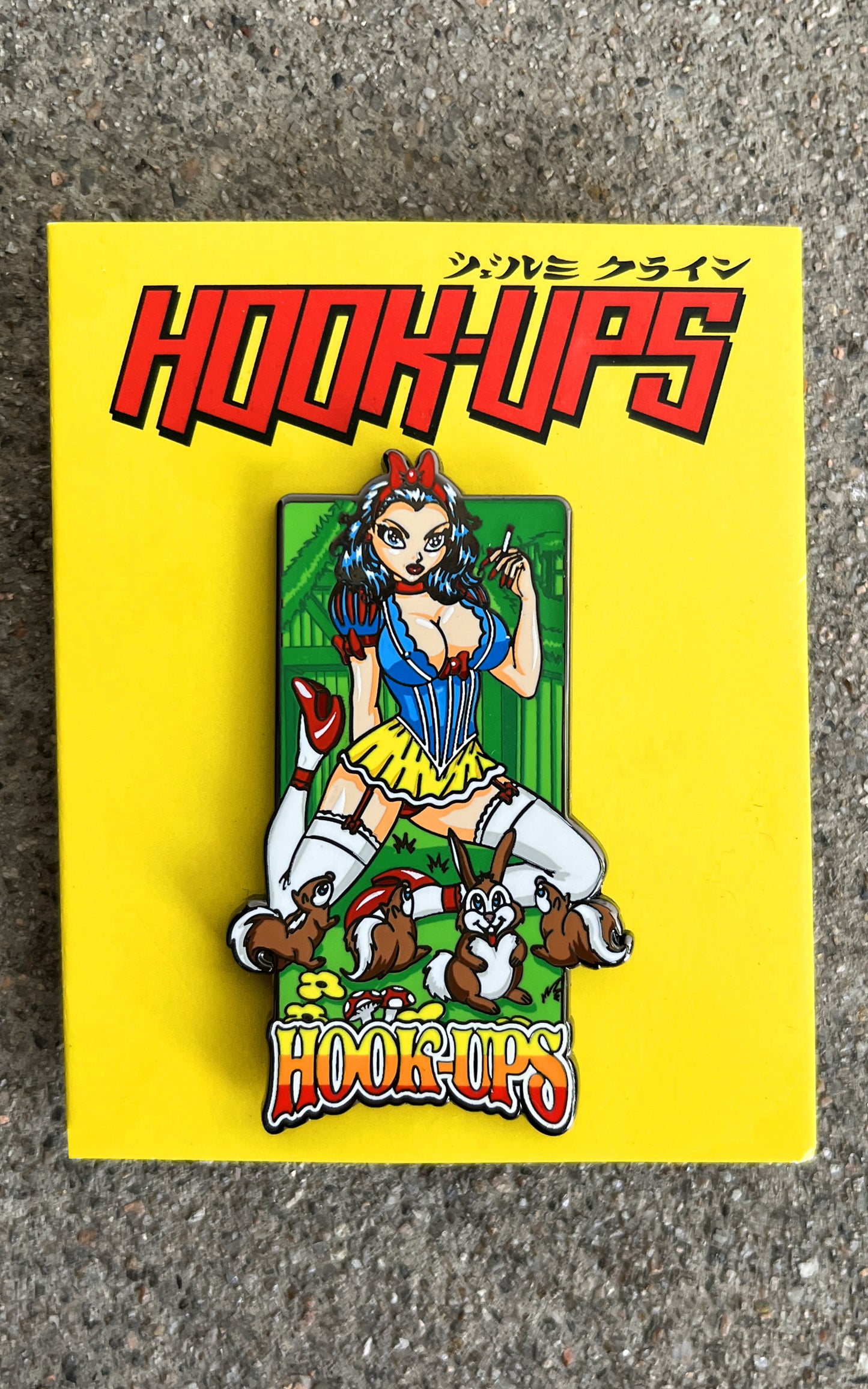 Snow White hard enamel pin 2.2 inches tall