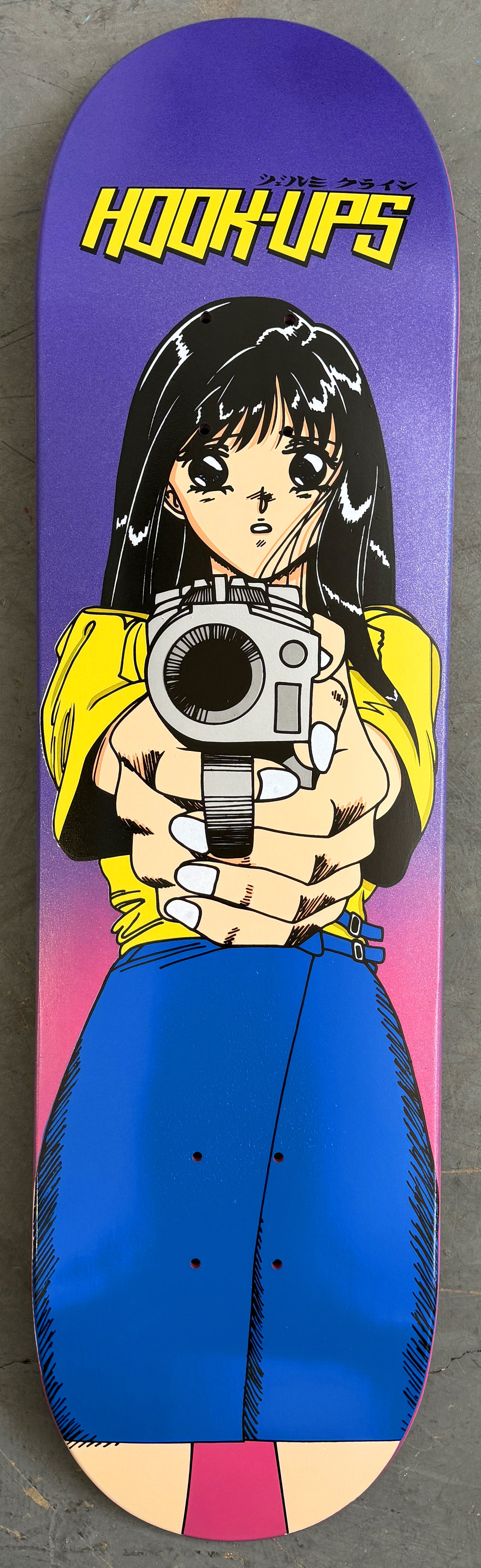 1 of 1 SIGNED Barrel of a Gun - 8.25 X 32.25 HAND PAINTED PURPLE/PINK