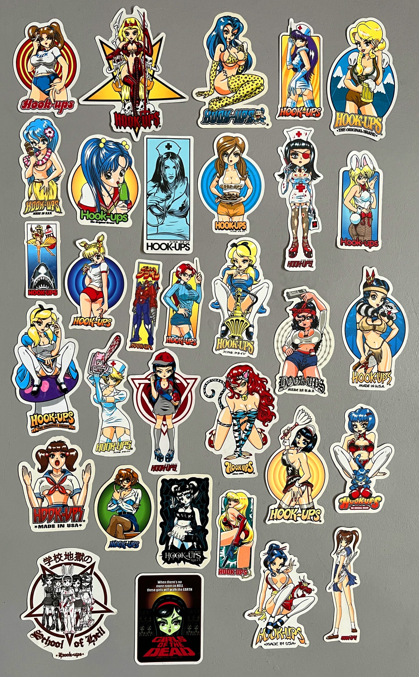 hook-ups VINTAGE sticker 32 pack