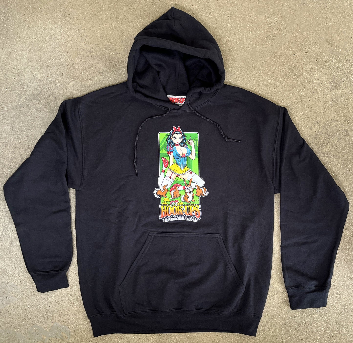 Snow White Hooded Sweatshirt - BLACK