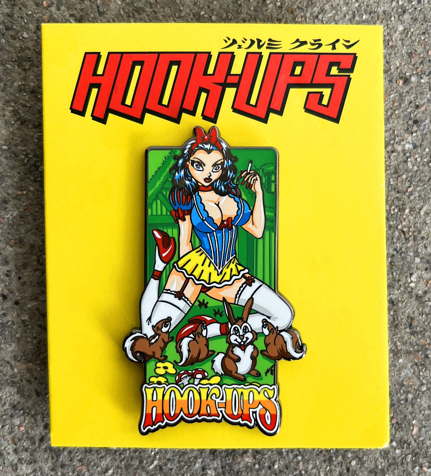 Snow White hard enamel pin 2.2 inches tall