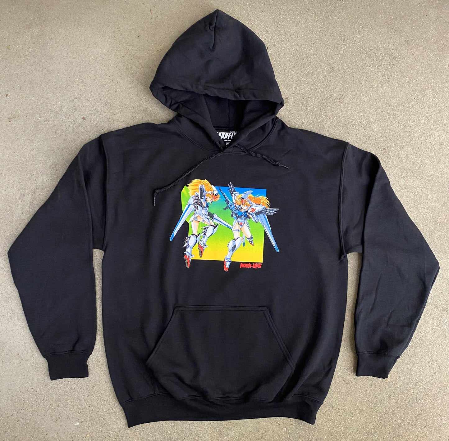 Mobile Suits Hooded Sweatshirt- BLACK