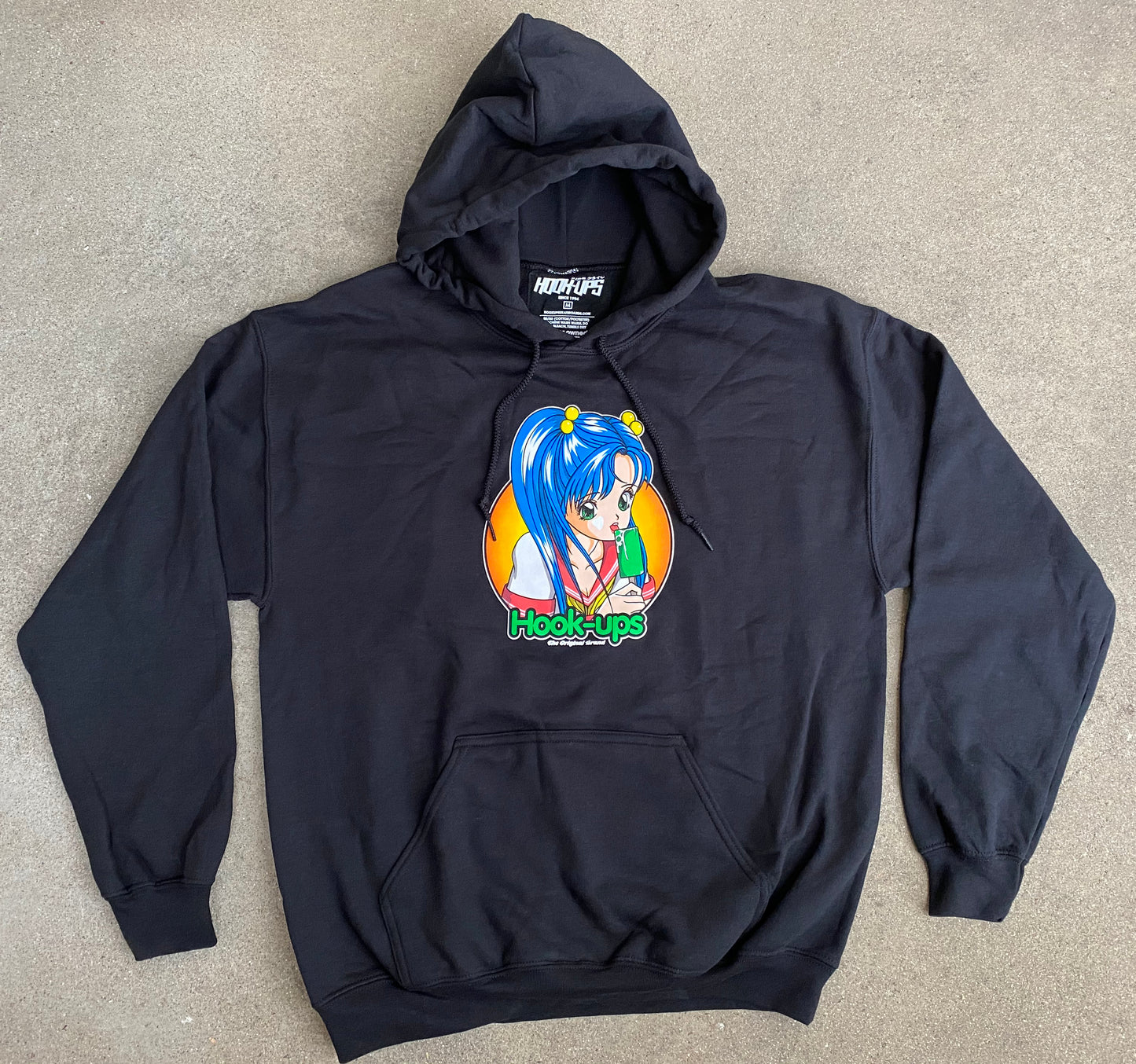 Ice Cream Girl Hooded Sweatshirt- BLACK