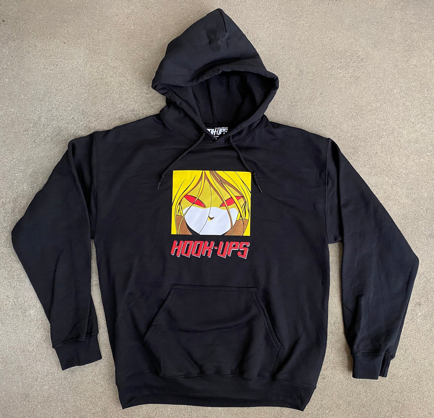 Red Eyes Hooded Sweatshirt- BLACK