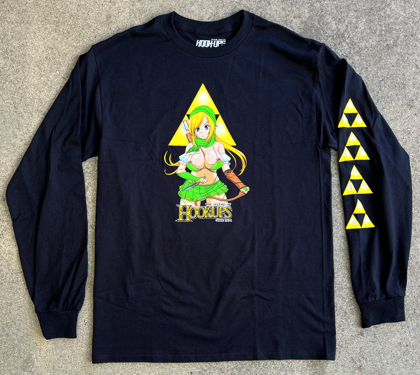 Female Link LONG SLEEVE t-shirt BLACK