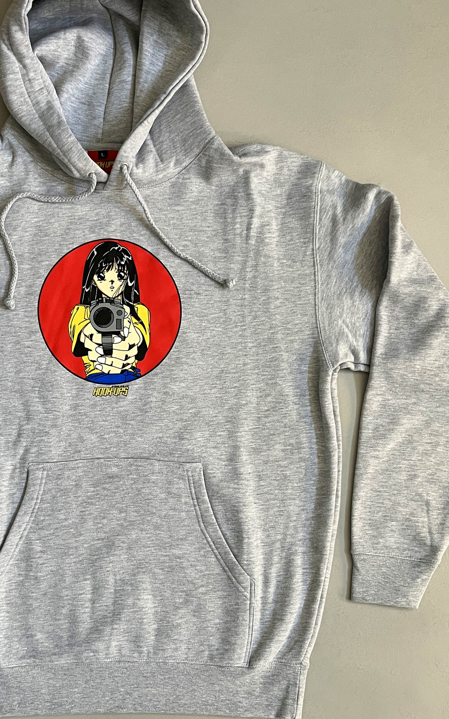 Barrel of a Gun HEAVYWEIGHT HOODED SWEATSHIRT - HEATHER GREY