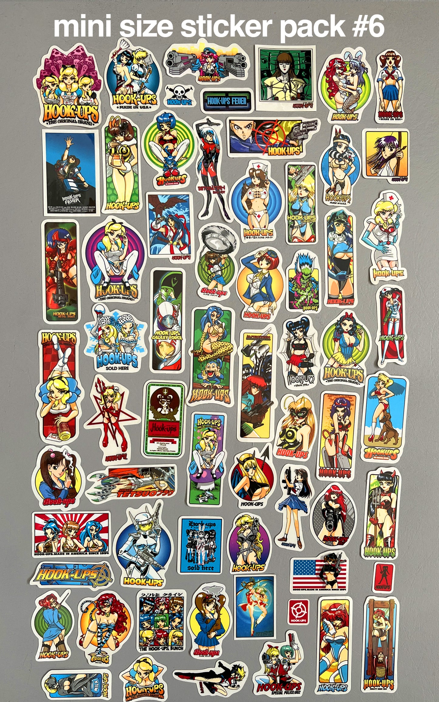 hook-ups mini size sticker pack #6 of 64 small stickers