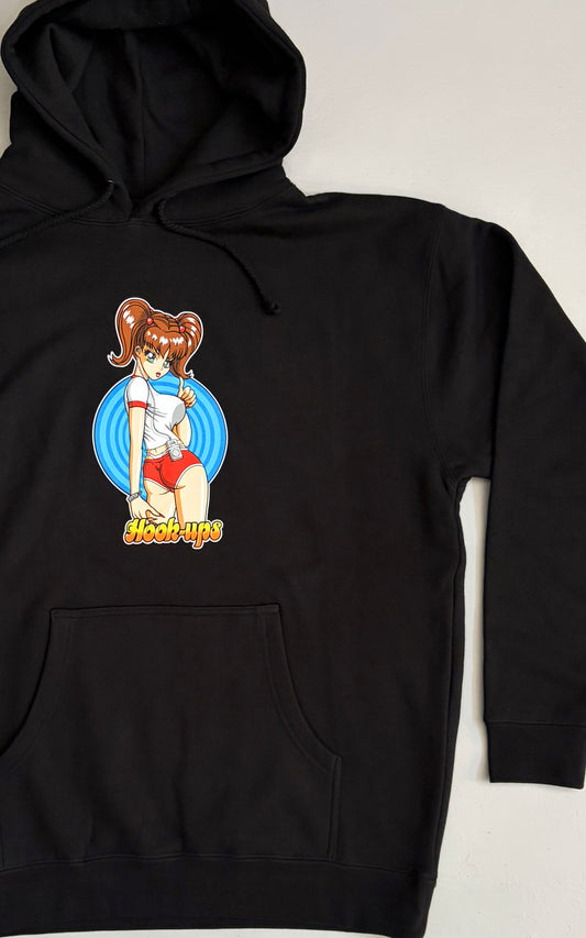 Hitchhiking Sakura HEAVYWEIGHT HOODED SWEATSHIRT - BLACK