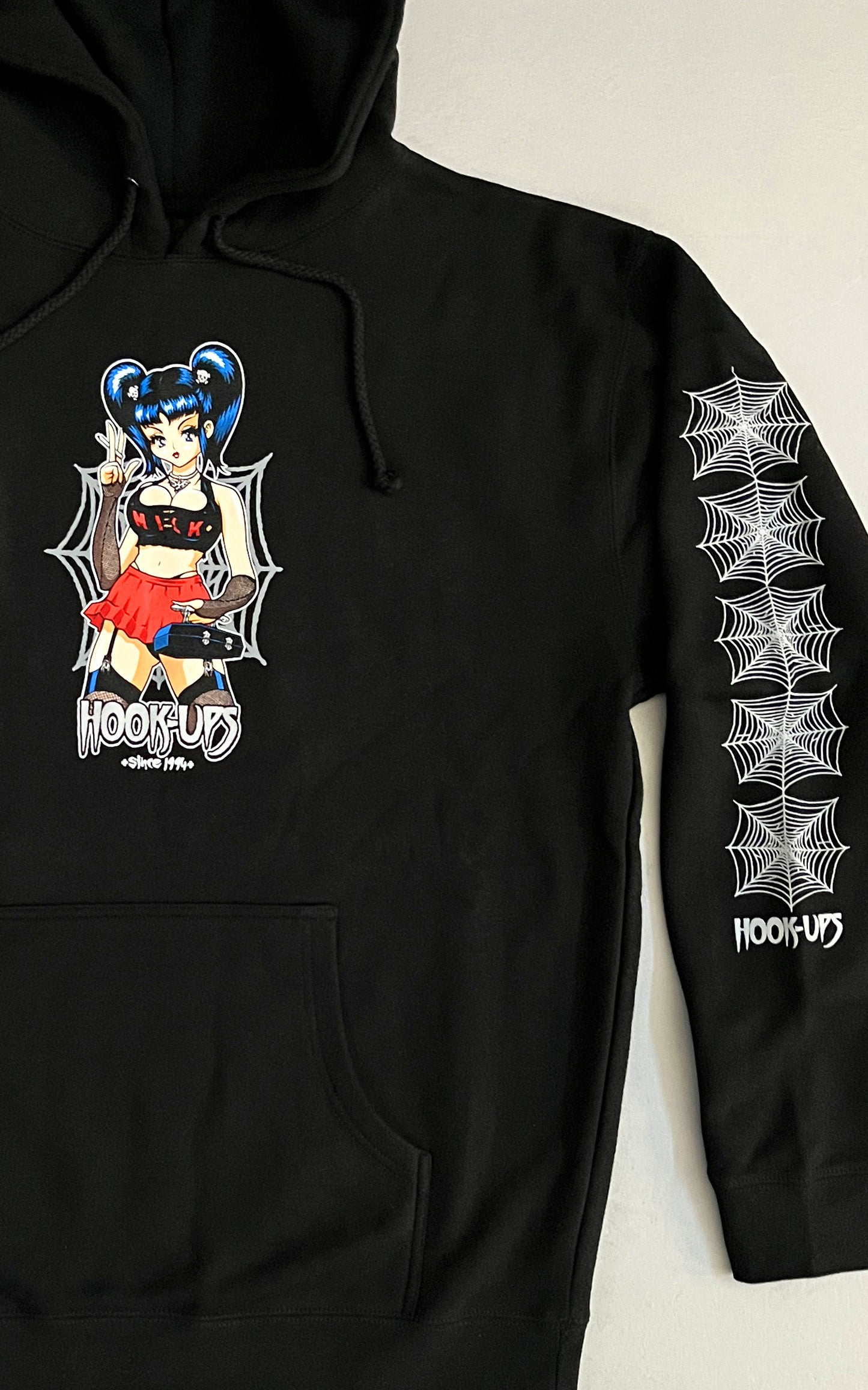 Raven HEAVYWEIGHT HOODED SWEATSHIRT - BLACK