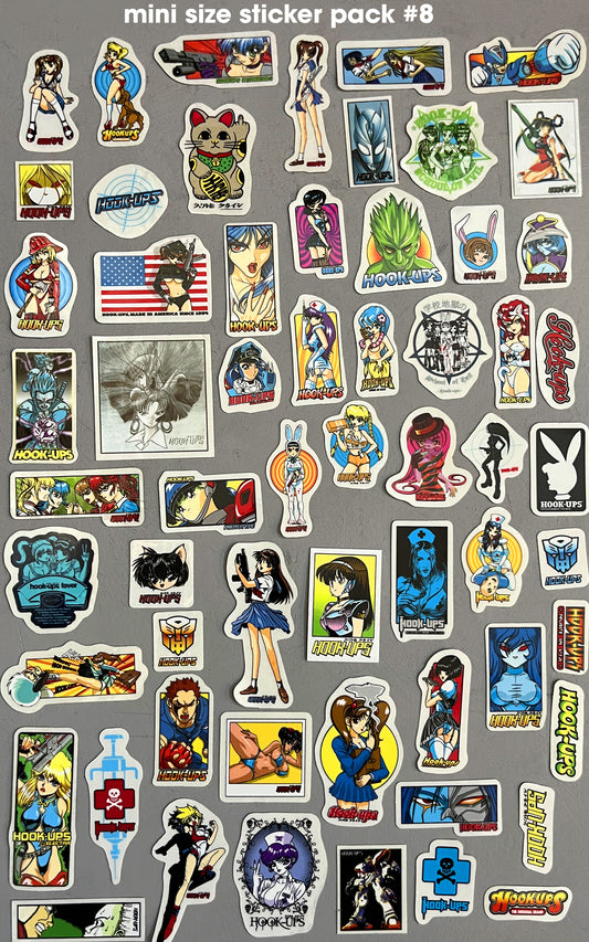 hook-ups mini size sticker pack #8 of 60 small stickers