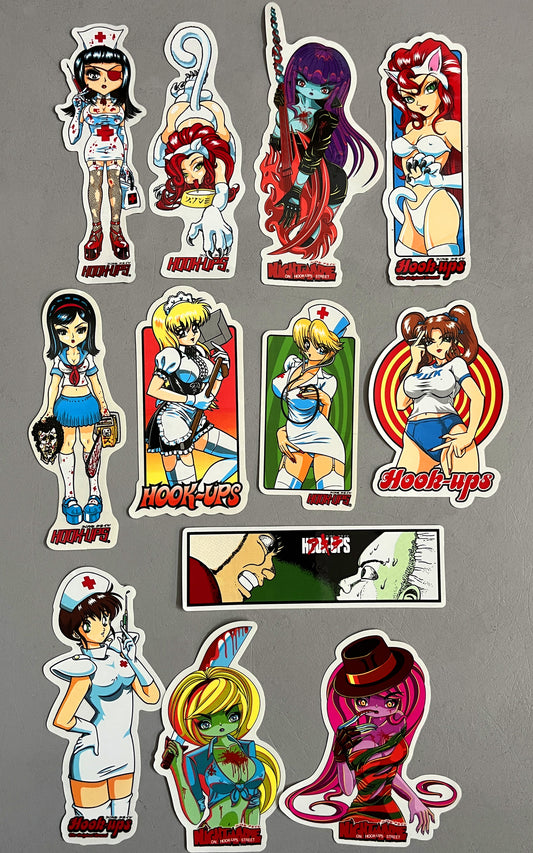 hook-ups VINTAGE sticker 12 pack