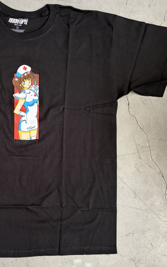 Nurse Natsume - BLACK T-SHIRT - NEW OLD STOCK FROM 2009