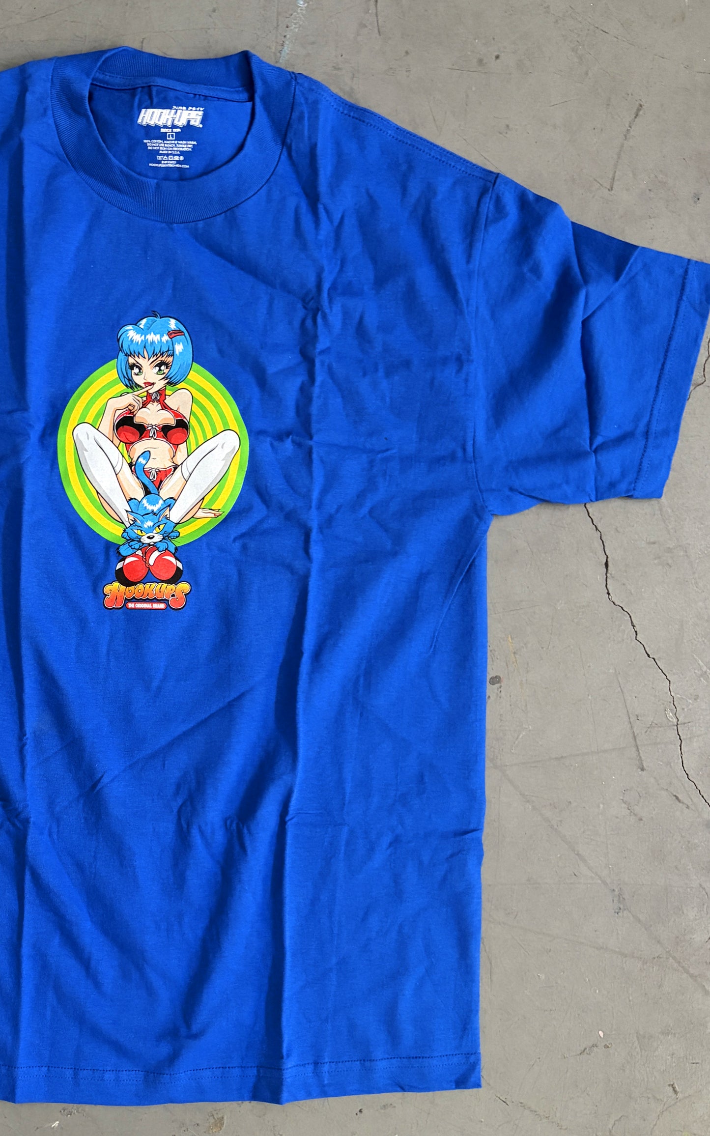 Miss Kitty T-shirt - ROYAL BLUE - NEW OLD STOCK FROM 2012