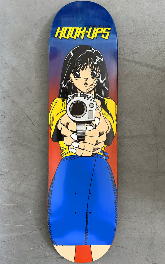 1 of 1 SIGNED Barrel of a Gun - 8 X 31.75 HAND PAINTED ANODIZED BLUE/ORANGE