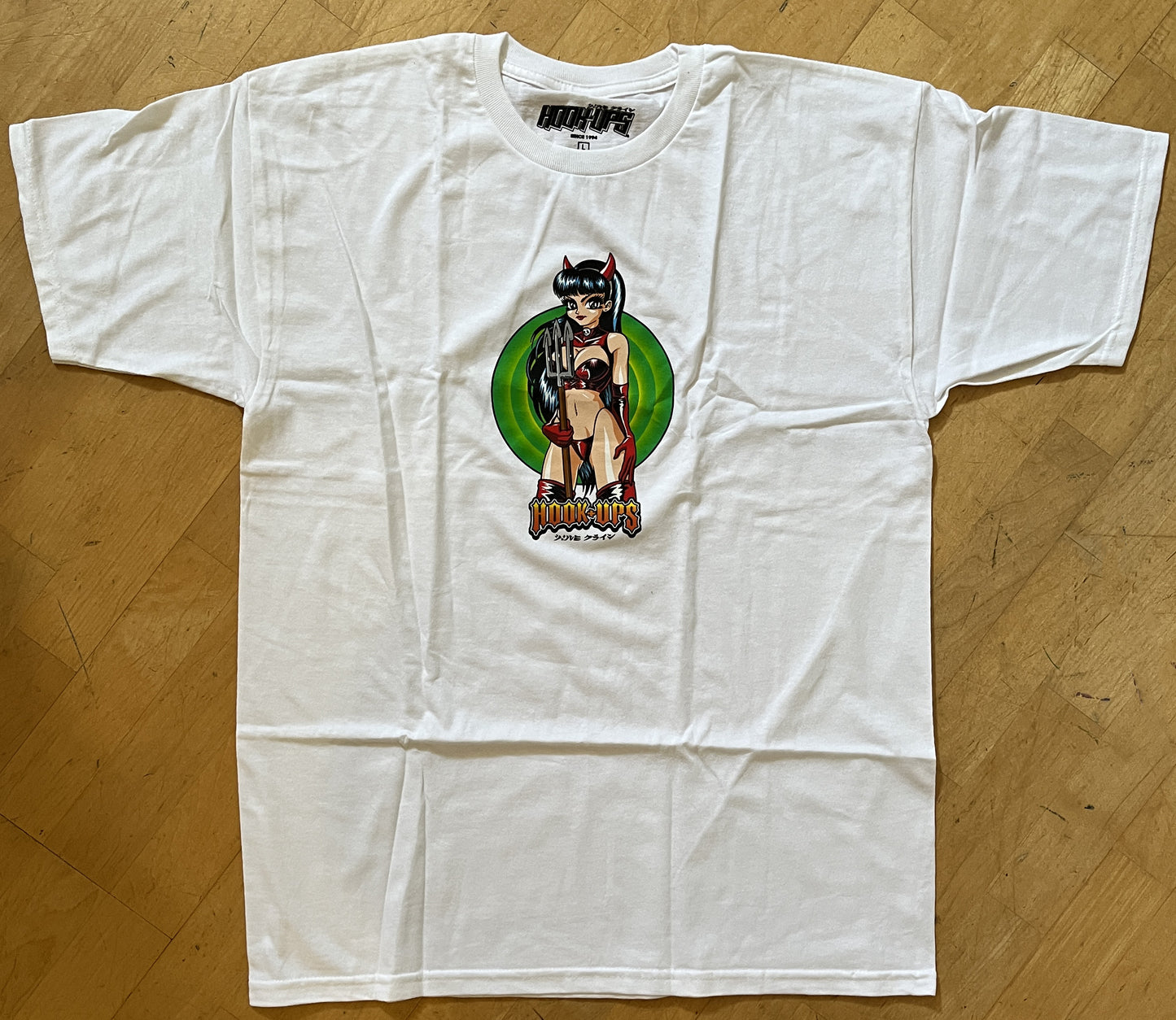 SIZE LARGE OG Devil Girl - WHITE - NEW OLD STOCK FROM 2012