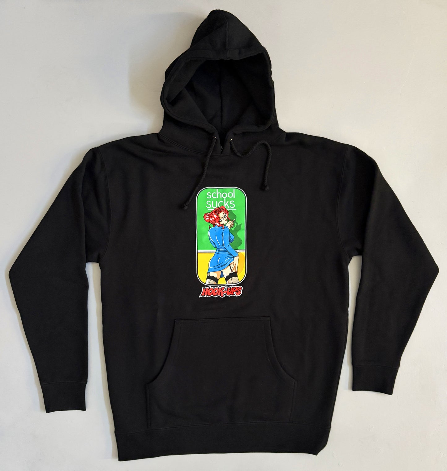 School Sucks HEAVYWEIGHT HOODED SWEATSHIRT - BLACK