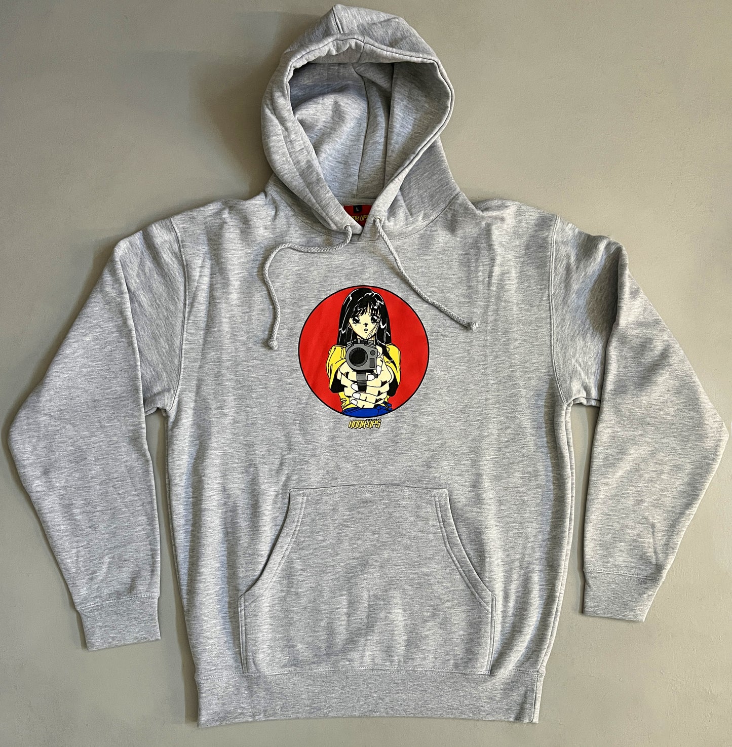 Barrel of a Gun HEAVYWEIGHT HOODED SWEATSHIRT - HEATHER GREY