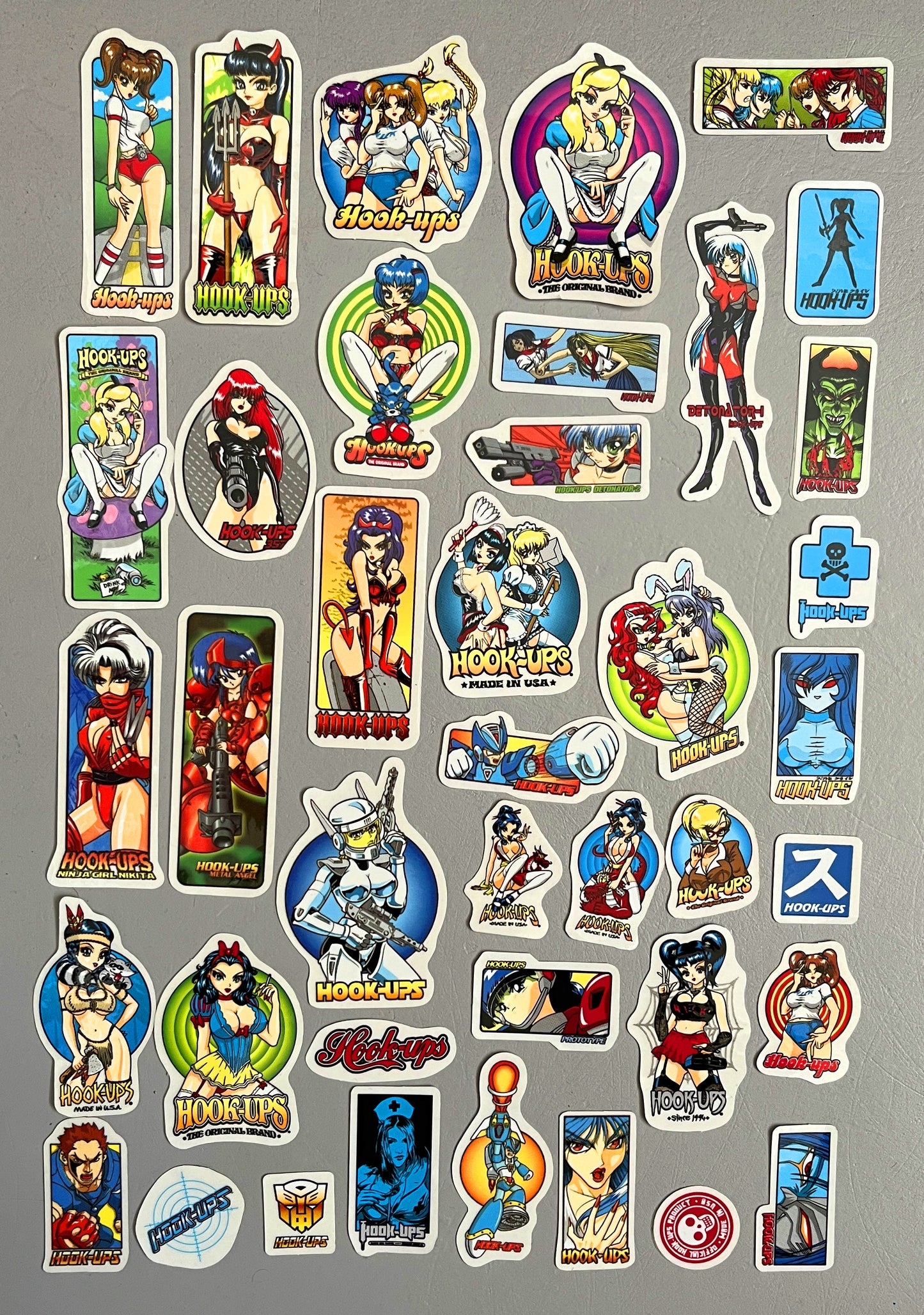 hook-ups mini size sticker pack #4 of 40 small stickers