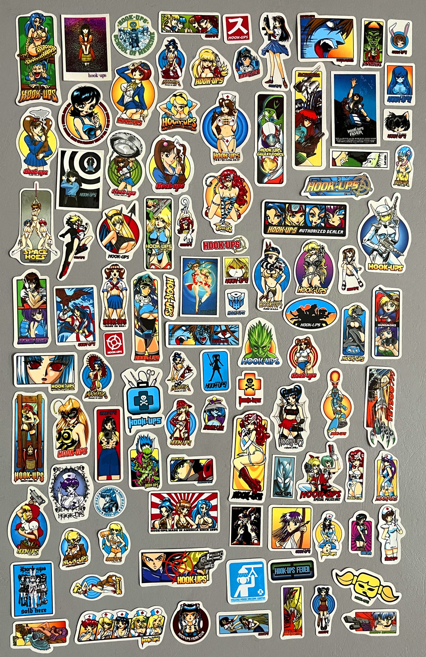 hook-ups mini size sticker pack #7 of 100 small stickers
