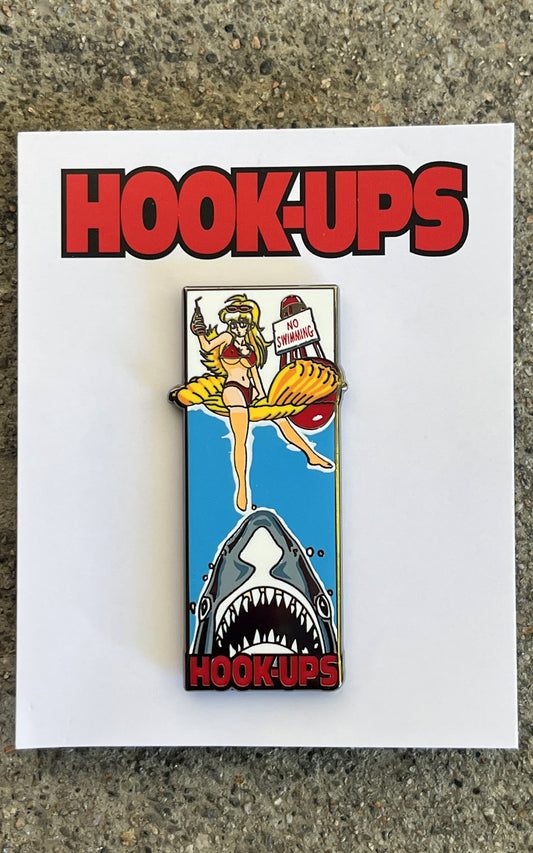 No Swimming hard enamel pin