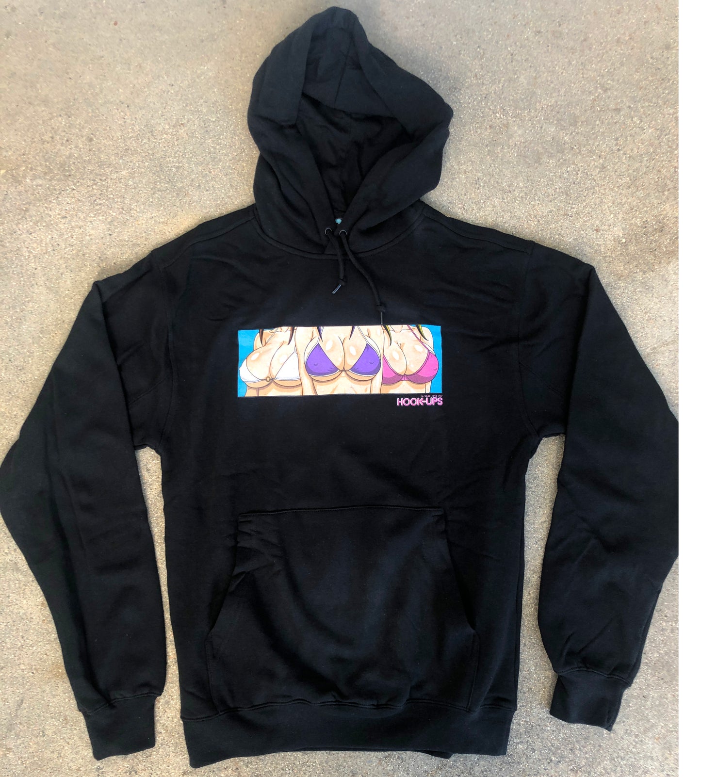 3 Girls Hooded Sweatshirt - BLACK