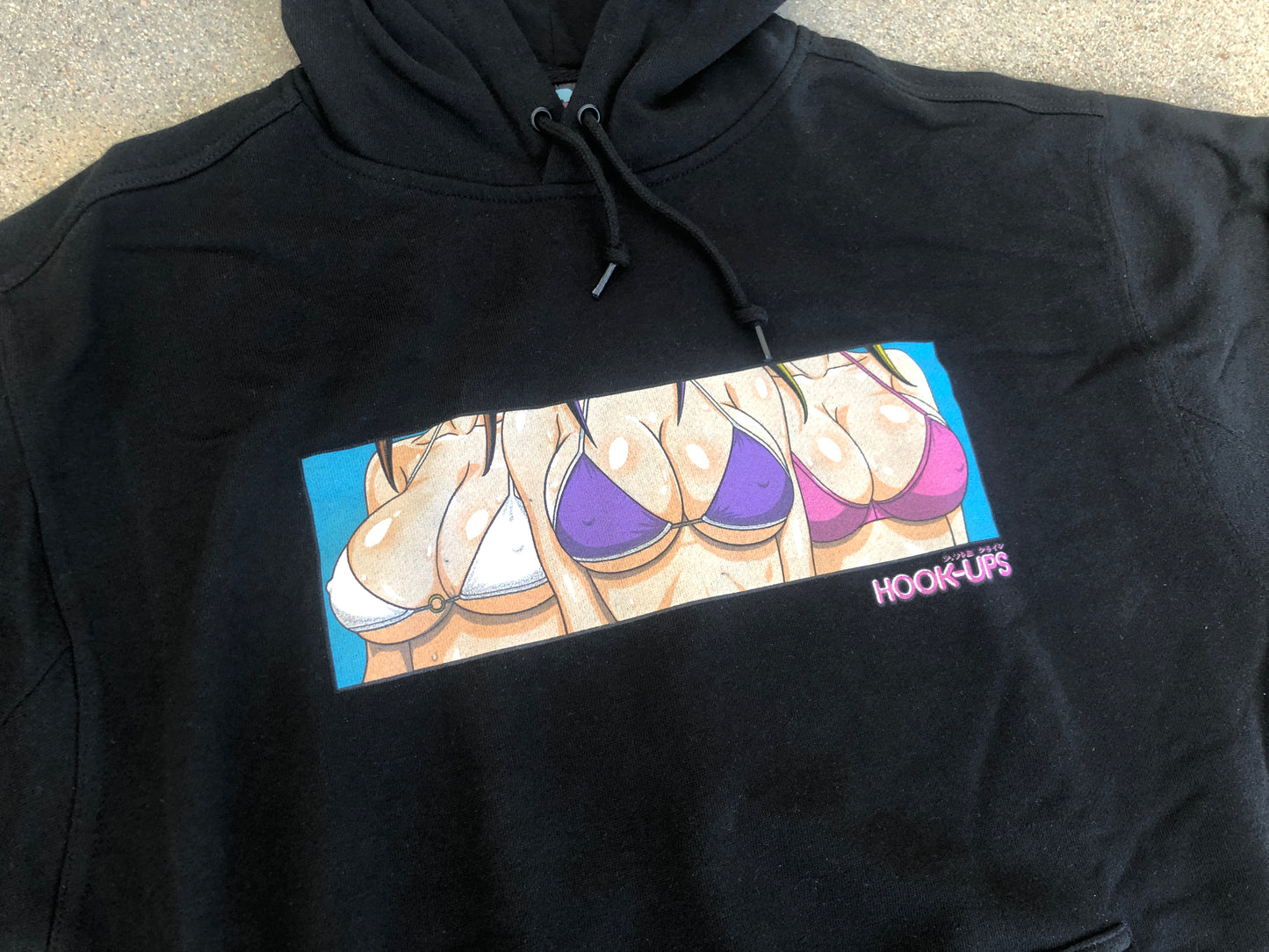 3 Girls Hooded Sweatshirt - BLACK