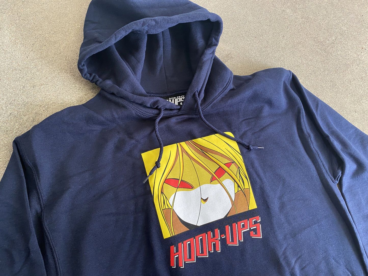 Red Eyes Hooded Sweatshirt- NAVY BLUE